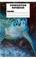 Composition Notebook: Draw and Write Journal, Turtle Gift, School Workbook, Activity Book, Ruled Paper For Notes, Assignments, Creative Writing