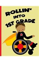 Rollin' into 1st Grade: Afro Hair Boy in Wheelchair: Hand Writing Notebook