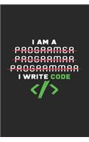 I write code: 6x9 Programming - grid - squared paper - notebook - notes