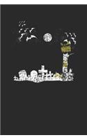 Halloween Graveyard: Dotted Bullet Notebook (6" x 9" - 120 pages) Halloween Themed Notebook for Gift / Daily Activity Journals / Diary