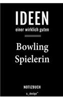 Notizbuch für Bowling Spieler / Bowling Spielerin