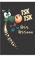 Tsk Tsk Hiss Hisssss: Funny Cartoon Moody Snake Gift For Women, Men, Boys And Girls - A Writing Journal To Doodle And Write In - Blank Lined Journaling Diary For Kids