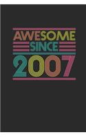 Awesome Since 2007: Dotted Bullet Journal (6 X 9 -120 Pages) for Birthday Gift Idea for Women And Men