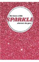 She Leaves a Little Sparkle Wherever She Goes, 2020 Weekly Planner: 12-Month Calendar (Jan 2020 - Dec 2020), 6" x 9", Pink Faux Glitter