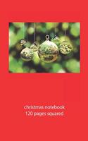 christmas notebook 120 pages squared