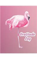 Gratitude Log: Pink Flamingo Themed 8.5 x 11 Gratitude Log, Diary, Journal
