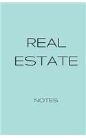 Real Estate Notes: Blank Lined Journal, Real Estate, Realtor Paperback, Teal(Elite Journal)