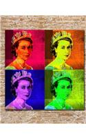 Pop Art - Queen Elizabeth II: Notebook/Journal - 8"x10" College Ruled - 200 Pages(Buckskin Creek Pop Art Originals)