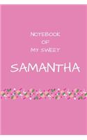 Notebook of my sweet Samantha