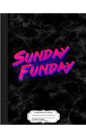 Retro Sunday Funday Composition Notebook: College Ruled 93/4 X 71/2 100 Sheets 200 Pages for Writing