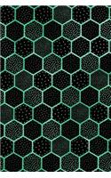 Bullet Journal Notebook Polka Dots and Hexagons Pattern 8