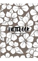 Notebook Unlined: Grey Brown: Notebook 7 X 10: Notebook 300 Pages