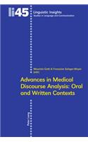 Advances in Medical Discourse Analysis: Oral and Written Contexts