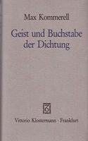 Geist Und Buchstabe Der Dichtung