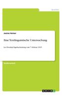 Eine Textlinguistische Untersuchung