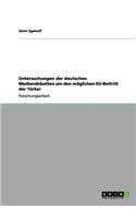 Untersuchungen der deutschen Mediendebatten um den möglichen EU-Beitritt der Türkei