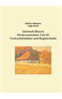 Heinrich Blunck Werkverzeichnis