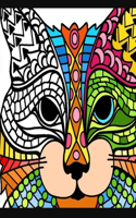 Cats with Mandalas - Adult Coloring Book