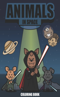 Animals In Space Coloring Book