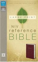 NIV, Reference Bible, Large Print, Imitation Leather, Burgundy