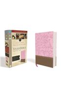NIV, Cultural Backgrounds Study Bible, Personal Size, Leathersoft, Pink/Brown, Red Letter Edition