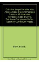 Calculus Single-Variable with Access Code Student Package Calculus Multivariable W/Access Code Study & Solutions Companion Sv/Mv Set