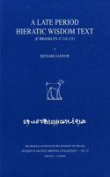 Late Period Hieratic Wisdom Text
