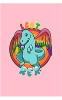 Lgbt Rex: Lined Journal - LGBT Rex Funny Rainbow Flag Dinosaur Gay Pride Gift - Pink Ruled Diary, Prayer, Gratitude, Writing, Travel, Notebook For Men Women -