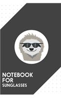 Notebook for sunglasses: Dotted Journal with Sloth with sunglasses Design - Cool Gift for a friend or family who loves fun presents! - 6x9" - 180 White dotted pages - You Ca