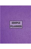 Simple Planner: One Year Weekly and Monthly Undated Planner