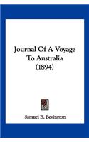 Journal of a Voyage to Australia (1894)