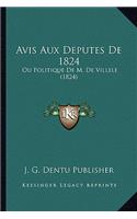 Avis Aux Deputes de 1824