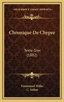 Chronique De Chypre