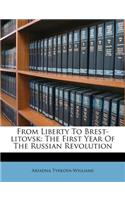 From Liberty To Brest-litovsk: The First Year Of The Russian Revolution