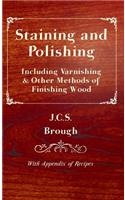 Staining and Polishing - Including Varnishing & Other Methods of Finishing Wood, with Appendix of Recipes