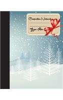 Primary Composition Book - Christmas Snowflake: Kids School Exercise Book: Grid/Graph Paper, 120 sheets - Kids 'n' Teens Mead Primary Journal