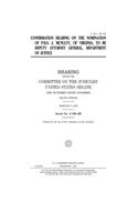 Confirmation hearing on the nomination of Paul J. McNulty, of Virginia, to be Deputy Attorney General, Department of Justice
