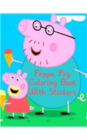 Peppa Pig Coloring Book With Stickers