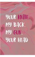 Your Knife, My Back. My Gun, Your Head