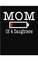 Mom Of 4 Daughters: Journal Gift Book for Mother - 110 Page Blank Lined Diary