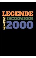 Legende seit Dezember 2000: Liniertes Geburtstag Birthday oder Gästebuch Geschenk liniert - Geburtstags Journal für Männer und Frauen mit Linien