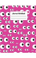Journal Notebook: Eyeballs 7.44 X 9.69 Graph Ruled Paper Notebook, Appreciation Gift, Quote Journal or Diary - Unique Inspirational Present for Friend, Family, Teache