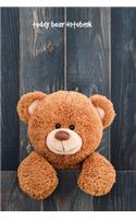 Teddy Bear Notebook: 6 x 9 inch, blank lined journal, 200 pages