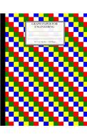 Graph Paper for Engineering. 8.5" X 11." 120 Pages: Square Grid Paper, Graph Ruled Notebook. 5x5 Grids Per Inch. Coordinate Paper. Red White Blue Yellow and Green Square Pattern Cover.