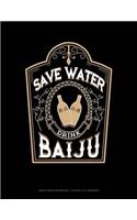 Save Water Drink Baiju: Graph Paper Notebook - 0.25 Inch (1/4) Squares(63 Graph Paper Notebook - 0.25 Inch (1/4") Squares)