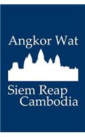 Angkor Wat in Siem Reap Cambodia - Lined Notebook with Navy Cover: 101 Pages, Medium Ruled, 6 x 9 Journal, Soft Cover