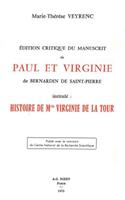 Edition Critique Du Manuscrit de Paul Et Virginie de Bernardin de Saint-Pierre Intitule