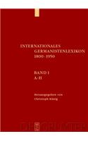 Internationales Germanistenlexikon 1800-1950