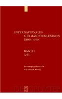 Internationales Germanistenlexikon 1800-1950