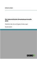 österreichische Umsatzsteuernovelle 2010
